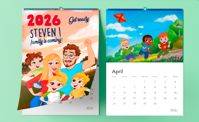 Personalized 2026 Family Calendar
