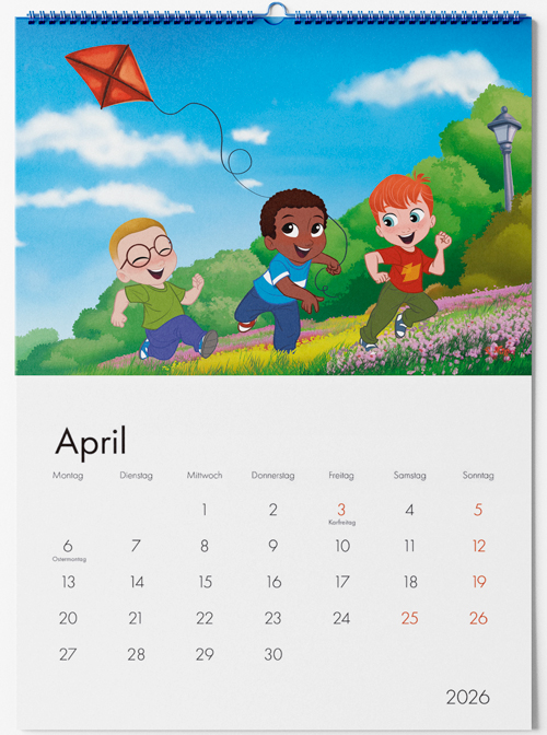 Personalisierter Familienkalender 2026