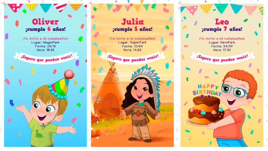 invitación de cumpleaños gratis para niños